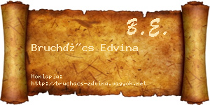 Bruchács Edvina névjegykártya